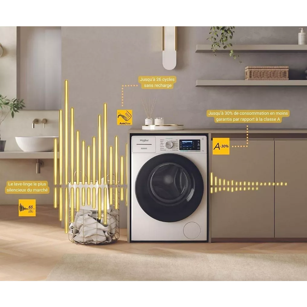 Lave linge hublot WHIRLPOOL W8X89ADSILENCEFR – Image 3