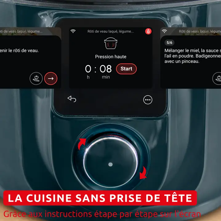Cookeo Infinity, 17 modes de cuisson, Sans pale de mélange, Bleu Trust – Image 3