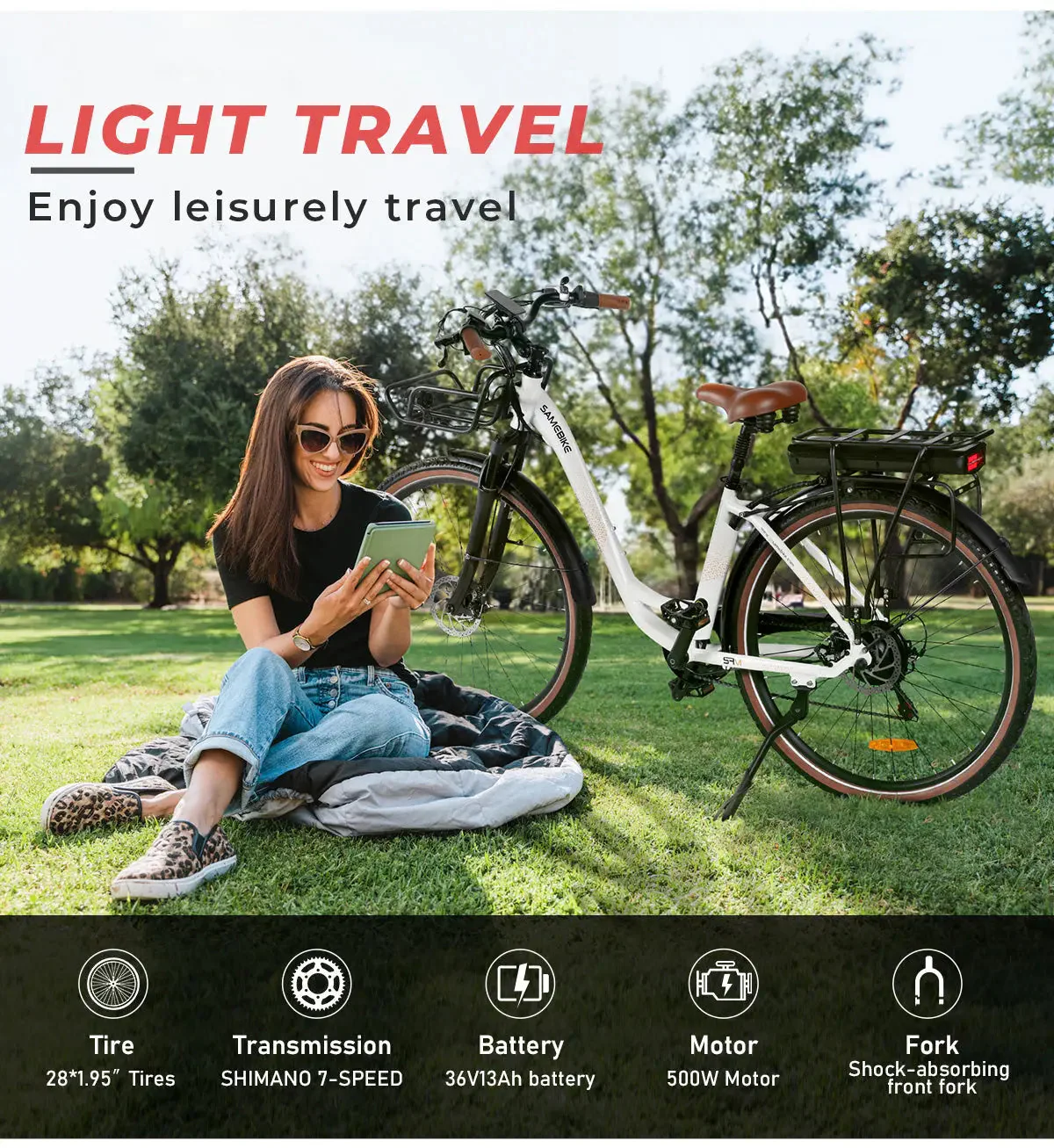 Vélo électrique SAMEBIKE RS-A07 500W Moteur – Image 3