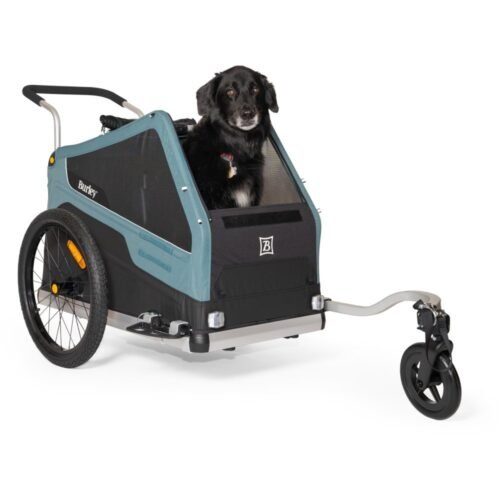 Remorque vélo pour chien Burley Bark Ranger XL – noir/turquoise mat