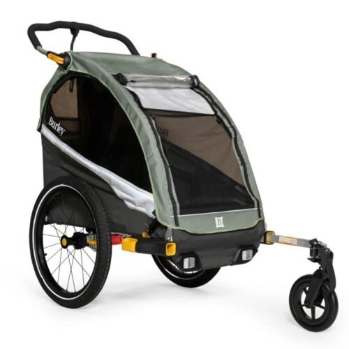 Remorque burley pour Vélo – D’Lite X Single pour 1 Enfant – sage green/charcoal