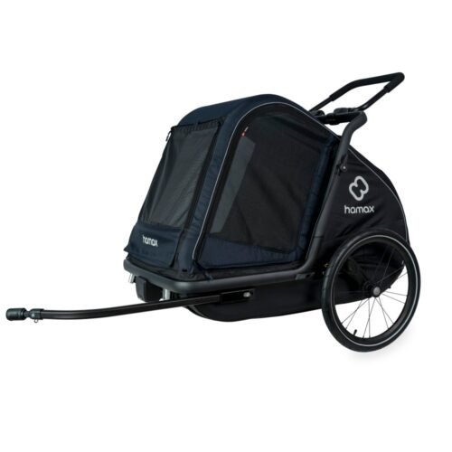 Remorque chien vélo Hamax – Pluto Large – bleu marine/noir