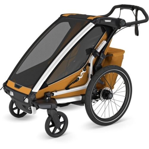 Remorque à vélo occasion Thule pour 1 Enfant – Chariot Sport 2 Single – natural gold